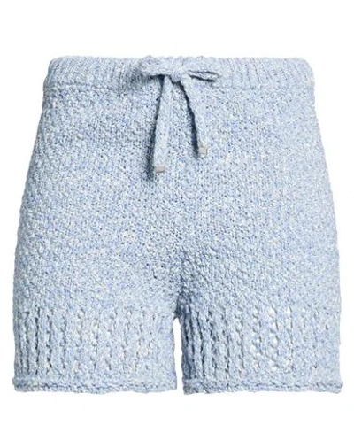 Eleventy Woman Shorts & Bermuda Shorts Light Blue Size S Cotton