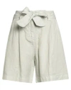 Eleventy Tied-waist Pleated Shorts In Green