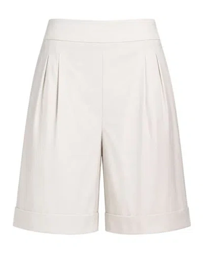 Eleventy Woman Shorts & Bermuda Shorts Light Grey Size 2 Wool, Viscose, Elastane