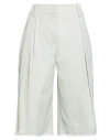 Eleventy Woman Shorts & Bermuda Shorts Light Grey Size 4 Cotton, Polyamide, Elastane In Gray