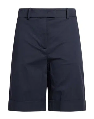 Eleventy Woman Shorts & Bermuda Shorts Midnight Blue Size 2 Cotton, Lyocell, Elastane