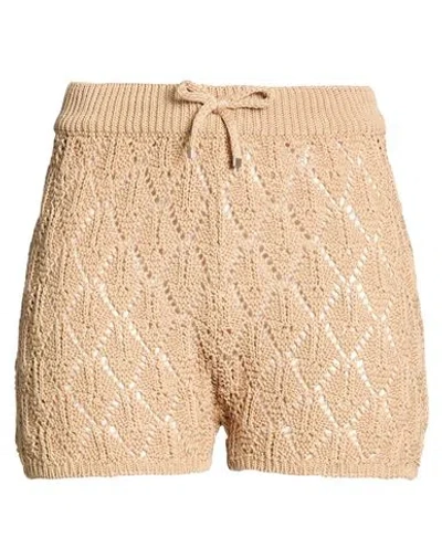 Eleventy Woman Shorts & Bermuda Shorts Sand Size S Cotton In Beige
