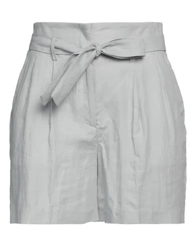 Eleventy Woman Shorts & Bermuda Shorts Light Grey Size 4 Linen In Blue