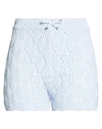 Eleventy Woman Shorts & Bermuda Shorts Sky Blue Size S Cotton