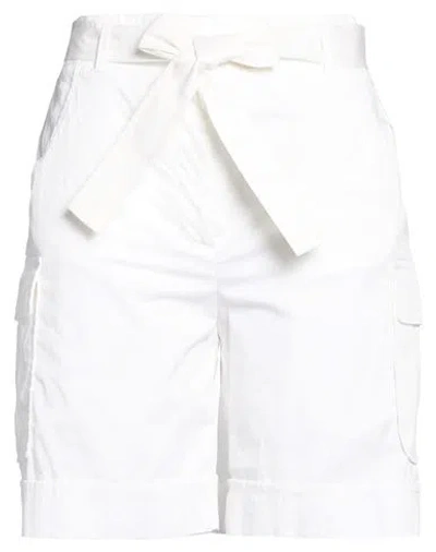 Eleventy Woman Shorts & Bermuda Shorts White Size 2 Cotton, Elastane