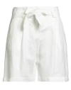 Eleventy Woman Shorts & Bermuda Shorts White Size 2 Linen In Red
