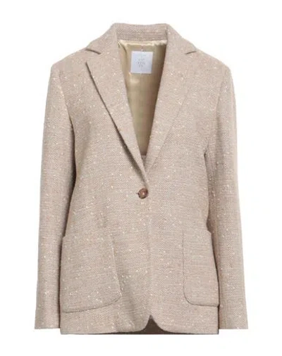 Eleventy Woman Suit Jacket Beige Size 2 Wool, Alpaca Wool, Polyamide