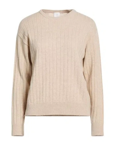 Eleventy Woman Sweater Beige Size L Wool, Cashmere, Polyamide In Brown