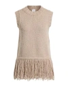 Eleventy Woman Sweater Beige Size M Wool, Cashmere, Polyamide In Neutral