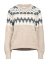 Eleventy Intarsia-pattern Knitted Jumper In Beige