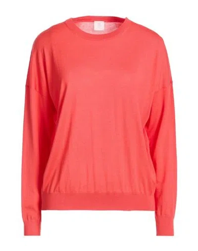 Eleventy Woman Sweater Coral Size S Wool In Red