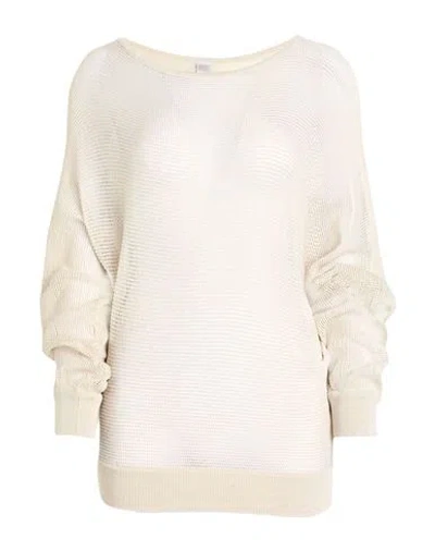 Eleventy Woman Sweater Ivory Size S Viscose, Polyamide In White