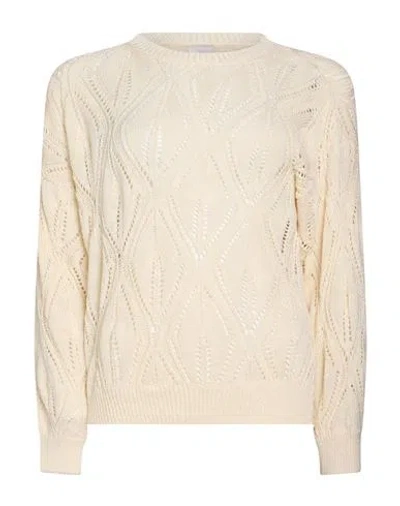 Eleventy Woman Sweater Ivory Size Xs Cotton, Linen, Polyester In White
