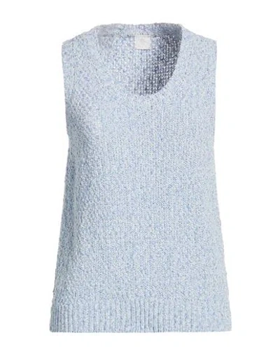 Eleventy Woman Sweater Light Blue Size S Cotton, Polyamide