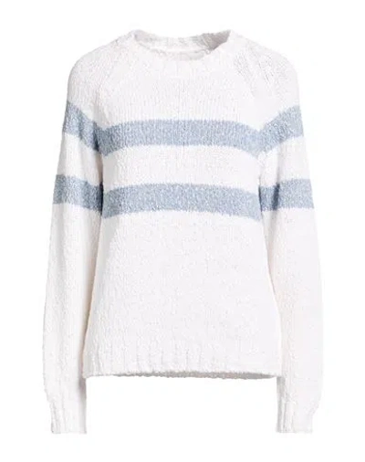 Eleventy Woman Sweater Light Blue Size S Cotton In White