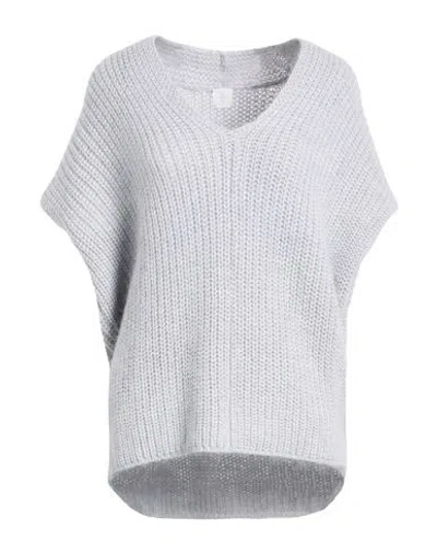 Eleventy Woman Sweater Light Grey Size M Wool, Mohair Wool, Silk In Gray