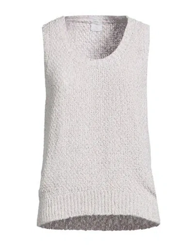 Eleventy Woman Sweater Light Grey Size S Cotton, Polyamide In Gray