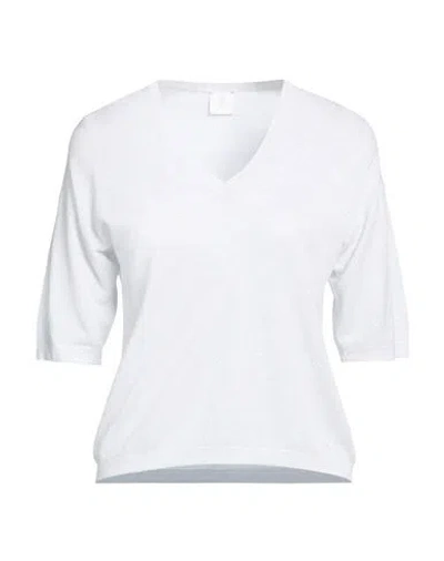 Eleventy Woman Sweater Light Grey Size S Viscose, Polyester In White