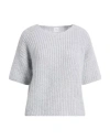 Eleventy Woman Sweater Light Grey Size S Wool, Mohair Wool, Silk In Gray