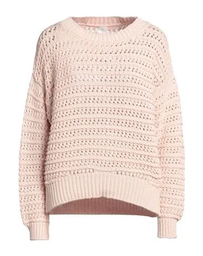 Eleventy Woman Sweater Light Pink Size S Cotton, Polyamide