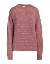 Eleventy Woman Sweater Antique Rose Size L Viscose, Alpaca Wool, Wool, Polyester In Pastel Pink