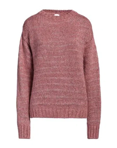 Eleventy Woman Sweater Antique Rose Size L Viscose, Alpaca Wool, Wool, Polyester In Pastel Pink