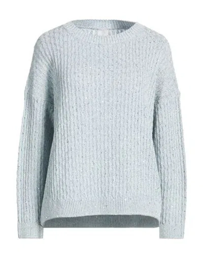 Eleventy Woman Sweater Sky Blue Size S Cotton, Linen, Polyester