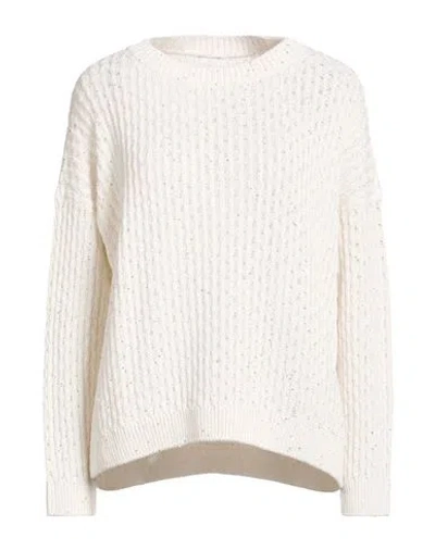Eleventy Woman Sweater White Size Xl Cotton, Linen, Polyester