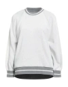 Eleventy Woman Sweatshirt White Size Xl Cotton, Polyamide, Polyester In Gray