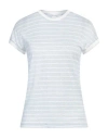 Eleventy Striped Crew Neck T-shirt In Blue