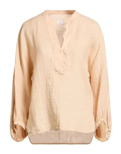 Eleventy Woman Top Apricot Size 2 Linen In Orange