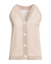 Eleventy Woman Top Beige Size Xl Cotton In Neutral