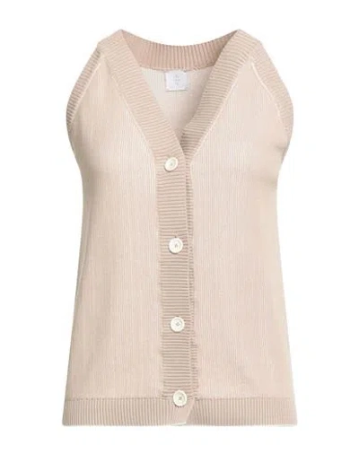 Eleventy Woman Top Beige Size Xl Cotton In Neutral