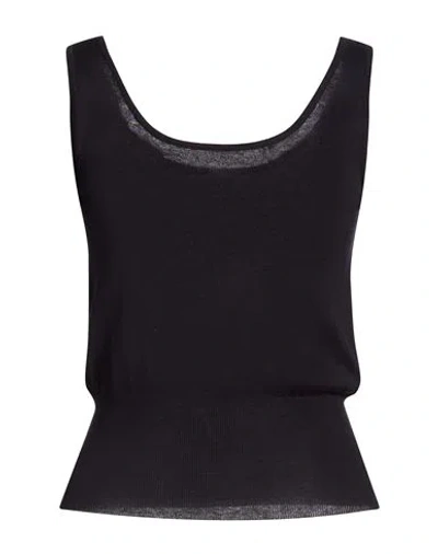 Eleventy Woman Top Black Size S Silk, Viscose