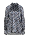 Eleventy Woman Shirt Blue Size 6 Silk In Blue