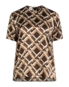 Eleventy Woman Top Brick Size 2 Silk In Multi