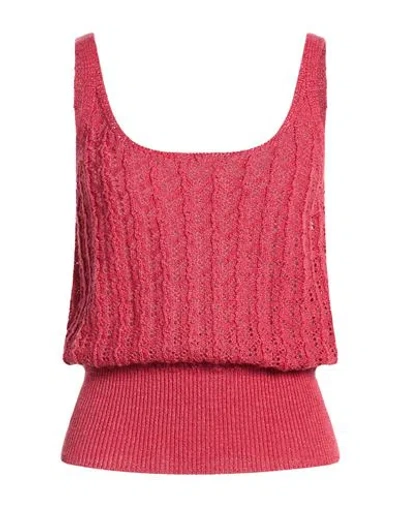 Eleventy Woman Top Burgundy Size M Cotton, Linen, Polyester In Red