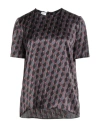 Eleventy Woman Top Grey Size 2 Silk In Gray