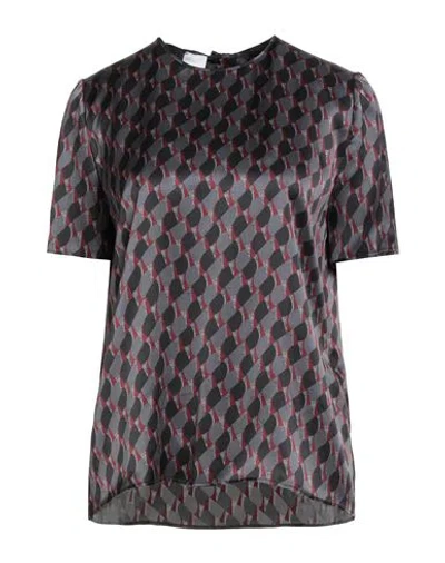 Eleventy Woman Top Grey Size 2 Silk In Gray