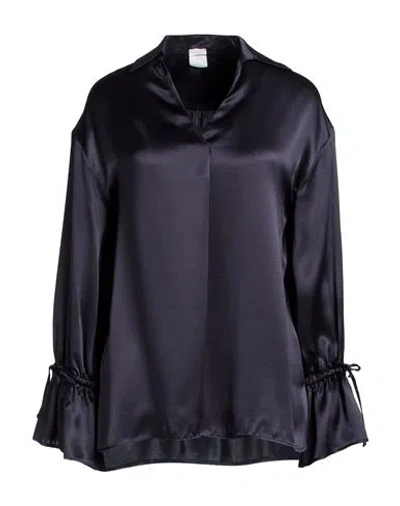 Eleventy Woman Top Midnight Blue Size 0 Silk In Black