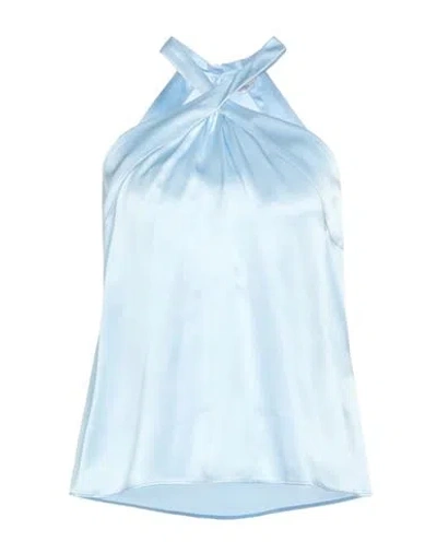Eleventy Woman Top Sky Blue Size 2 Silk
