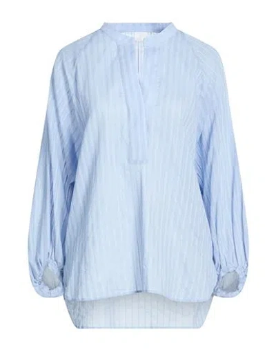 Eleventy Woman Top Sky Blue Size 6 Cotton