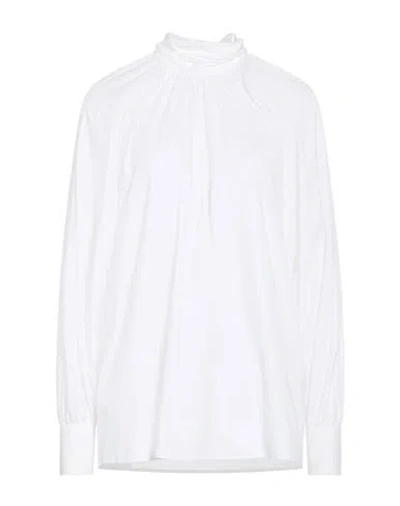 Eleventy Woman Top White Size 6 Cotton, Polyamide, Elastane