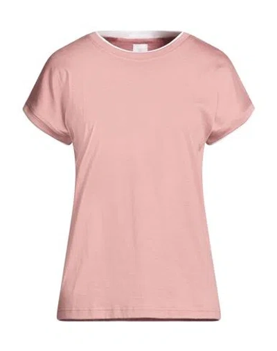 Eleventy Woman T-shirt Antique Rose Size M Cotton In Pink