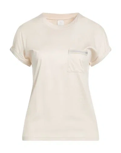 Eleventy Woman T-shirt Beige Size S Lyocell, Cotton In Neutral
