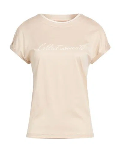 Eleventy Woman T-shirt Beige Size S Lyocell, Cotton In Neutral