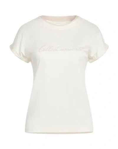 Eleventy Woman T-shirt Ivory Size S Lyocell, Cotton In Neutral
