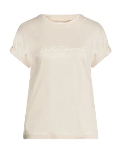 Eleventy Woman T-shirt Off White Size S Lyocell, Cotton In Pink