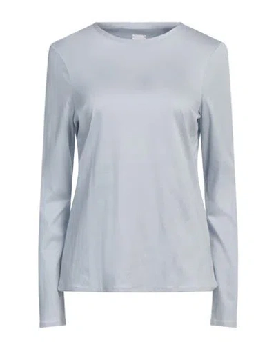 Eleventy Woman T-shirt Sky Blue Size S Lyocell, Cotton In Gray