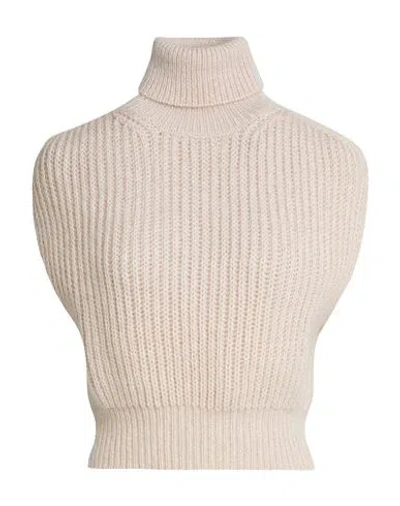 Eleventy Woman Turtleneck Beige Size S Wool, Mohair Wool, Silk, Polyester In Pink